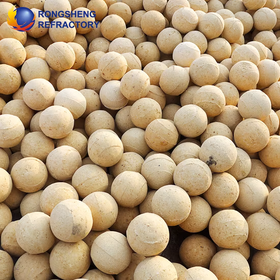 철강 공장의 고밀도 50mm 92% 알루미나 볼 축열 내화물 볼